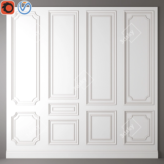 Elegant Crown Molding: Adding Style 3D model image 1