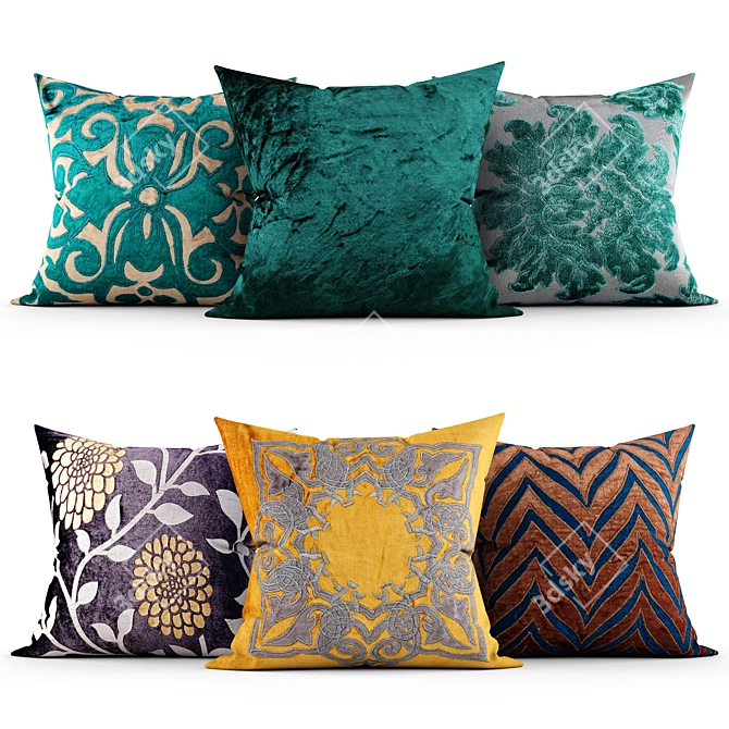 Elegant Cushion Covers 3D model image 1