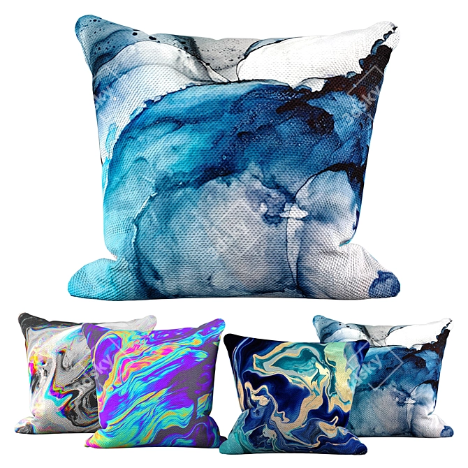 Coastal Escape Pillow Set 3D model image 2