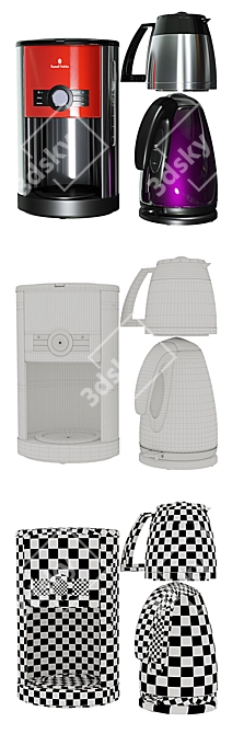 Russell Hobbs Cottage Duo: Coffee & Electric Kettle 3D model image 2