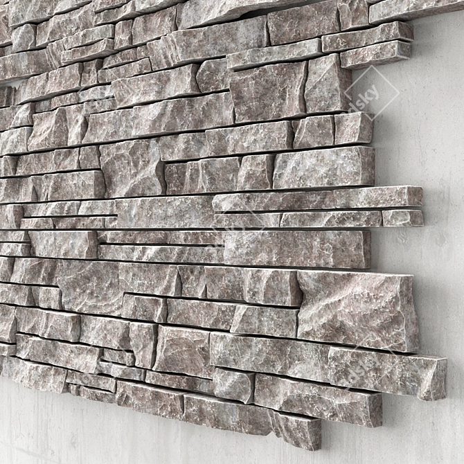 Seamless Stone Panel: Elegant Decorative Texture 3D model image 2