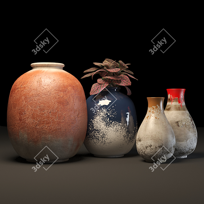 Elegant Vase - 2k Textures 3D model image 1