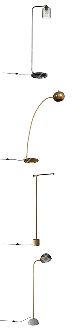 Mid-century Style Clint Floor Lamp 3D model image 3