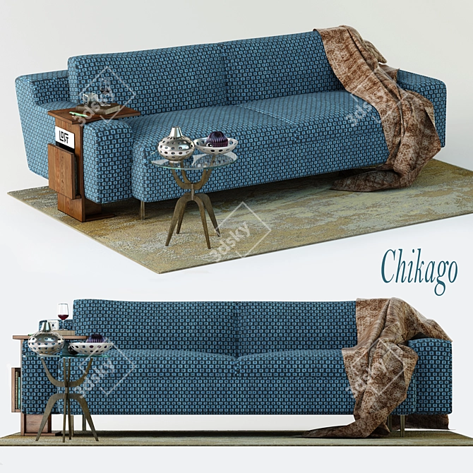 Chicago Chic Sofa 3D model image 1