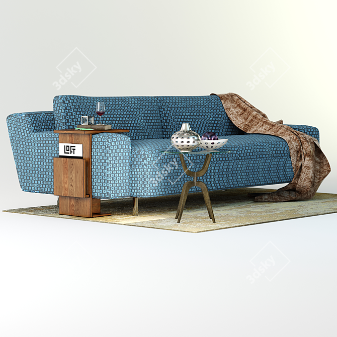 Chicago Chic Sofa 3D model image 2