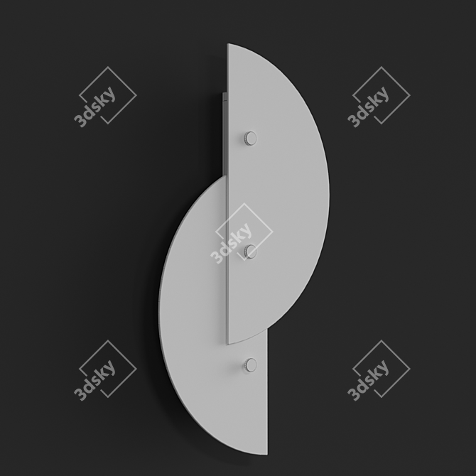 Elegant Papillon Wall Lamp 3D model image 3