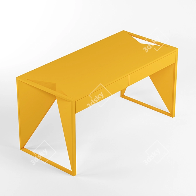 Elegant Foldable Origami Table 3D model image 1