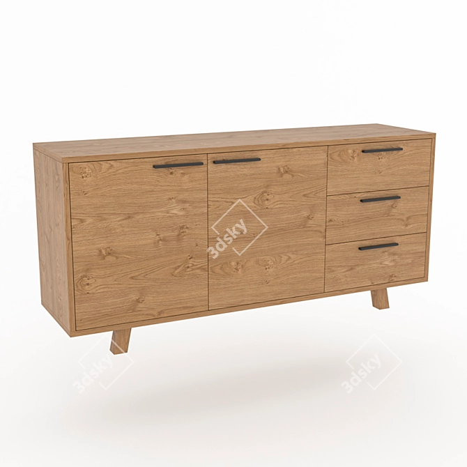 Stylish Blanga Chest of Drawers 3D model image 1