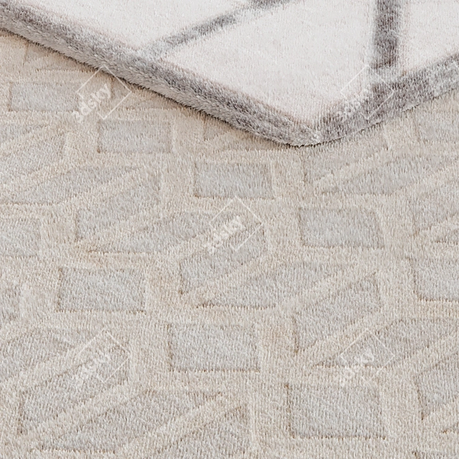 Luxurious Faux Fur Rug 3D model image 3