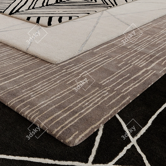 Luxury Fur Rug with Displacement 3D model image 2