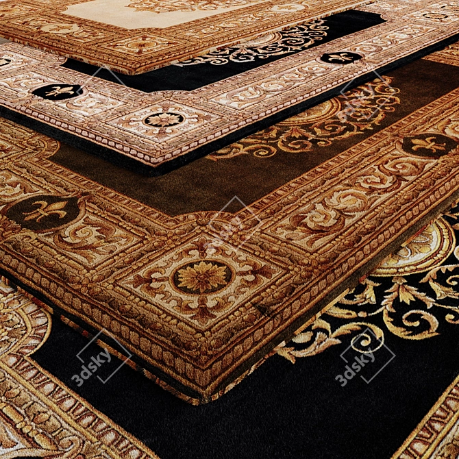 Luxury Fur Rug: Exquisite Texture 3D model image 2