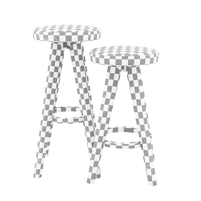 Elegant Circo Barstool and Barcounter 3D model image 3