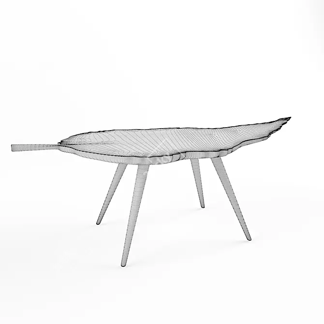 Wooden Table: 1100x600x440 3D model image 2