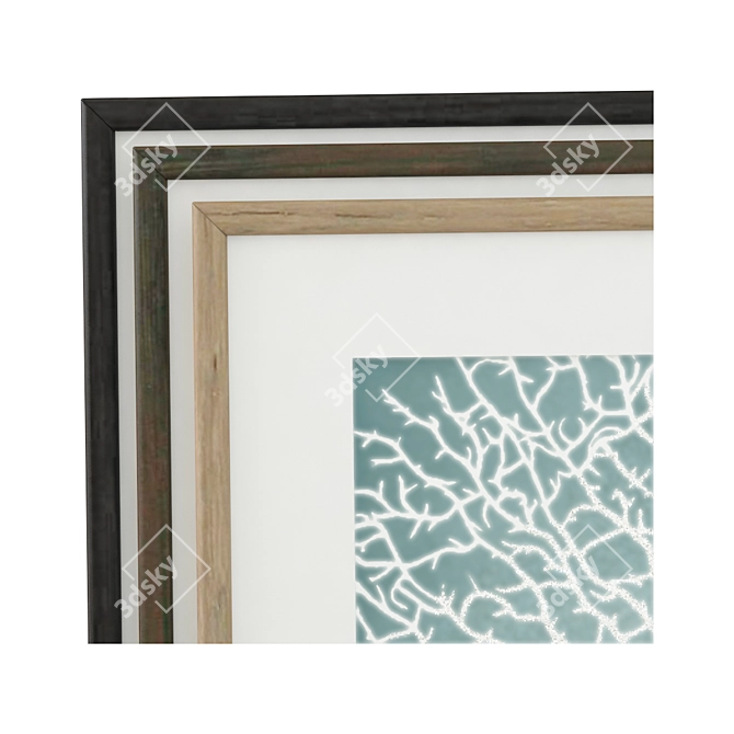 Marine Decor Frames Set 3D model image 2