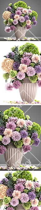 Spring Blooms Bouquet 3D model image 2