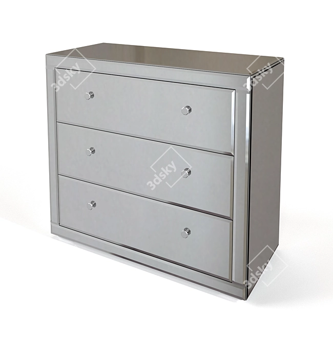 Glam Mirror Chest of Drawers 3D model image 1