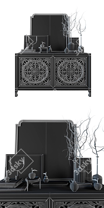 Lombok Buffet: Exquisite Wooden Storage with Elegant Decor 3D model image 3