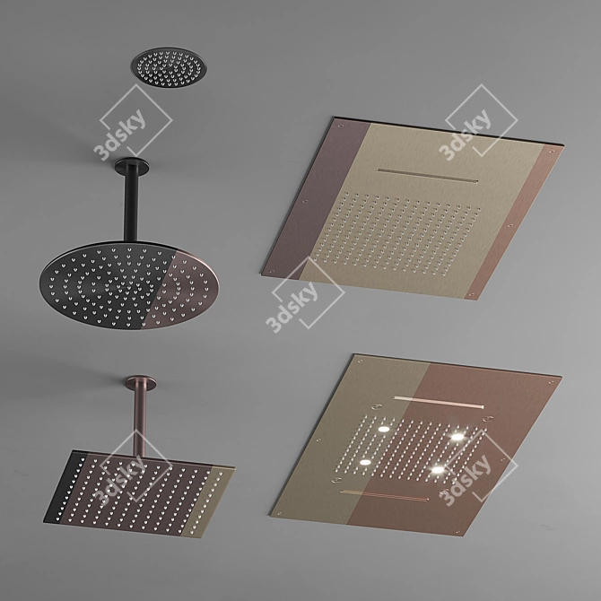 CEA Sleek Shower Heads 3D model image 2