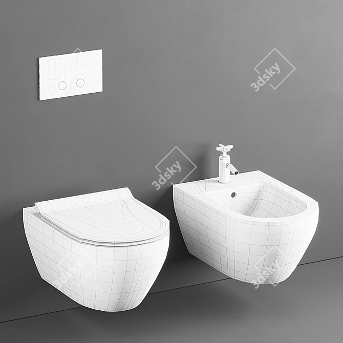 GSI ceramica + CEA: Stylish Bathroom Set 3D model image 3