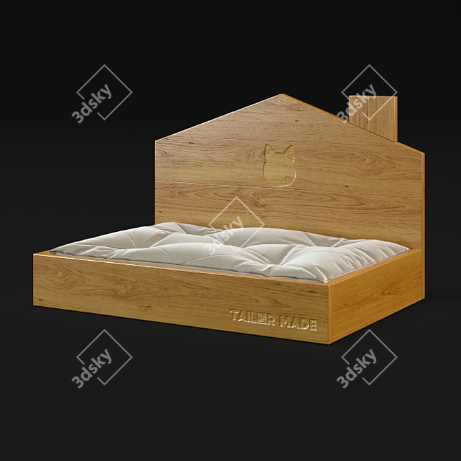 Cozy Country Cot for Cats and Dogs 3D model image 1