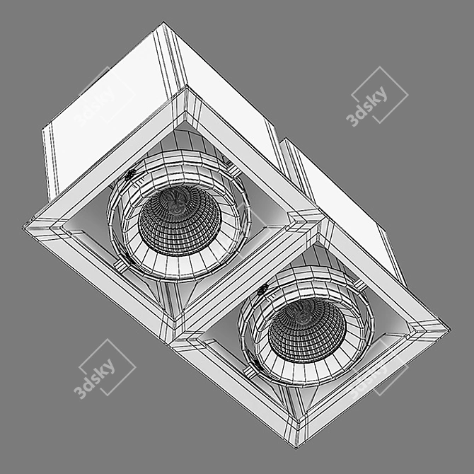 Cardano Lightstar: Elegant Flush Mount Spot Light 3D model image 3