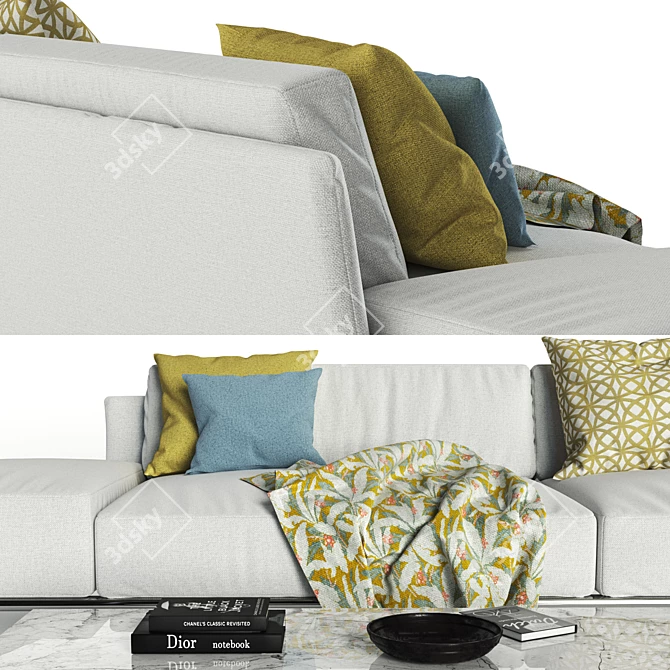 Park Sofa: Elegant Comfort by Poliform 3D model image 2