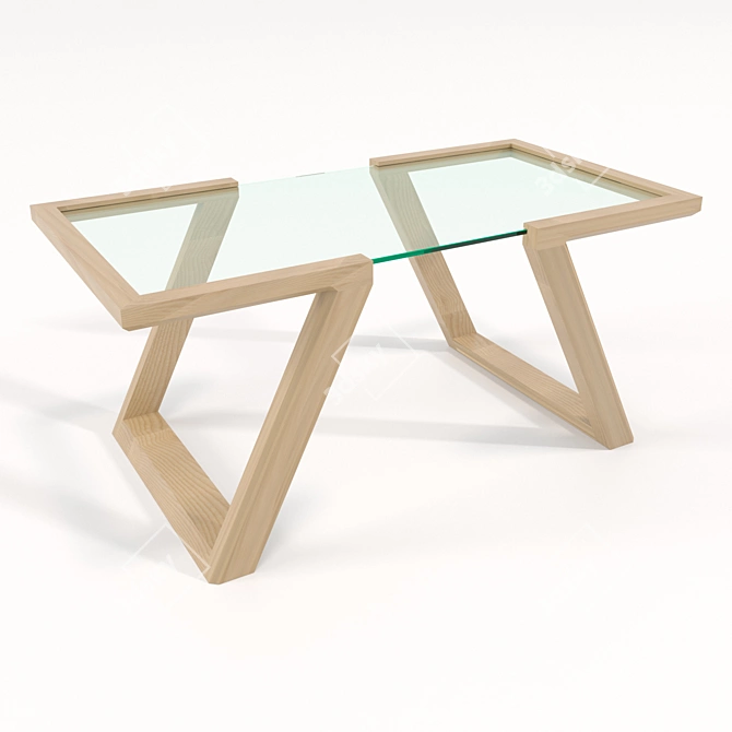 Sleek Birch Coffee Table 3D model image 1