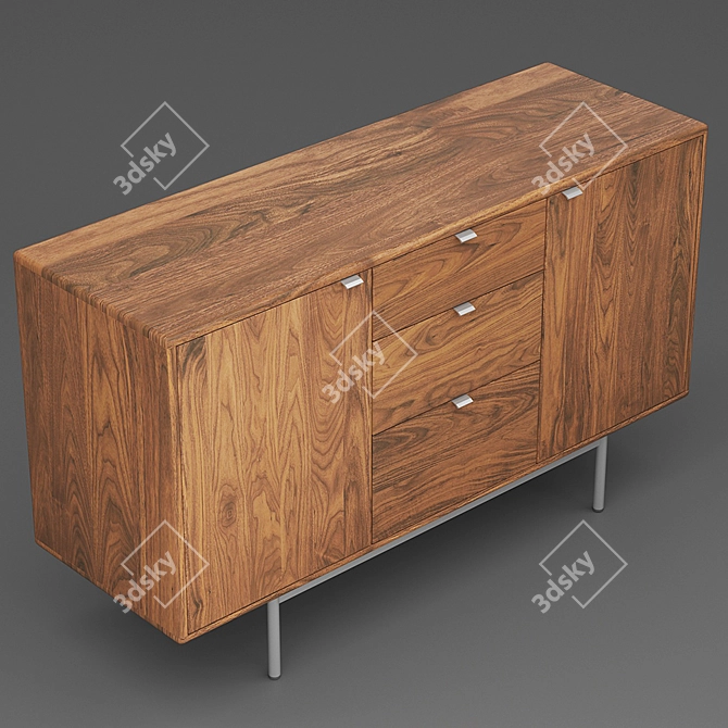 Hensley Storage Cabinets: Stylish Storage Solution 3D model image 2