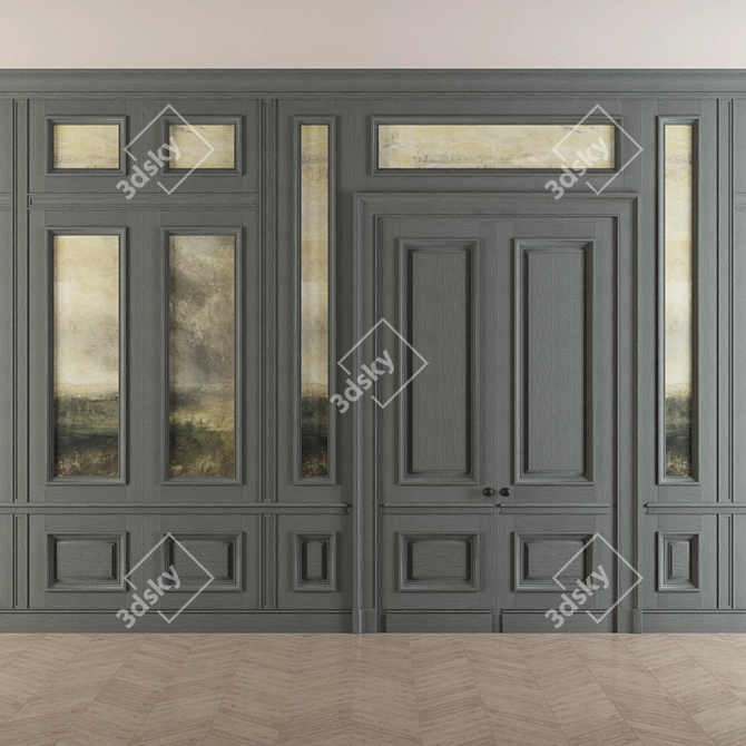 Versatile Wall Paneling for Modern Interiors 3D model image 1