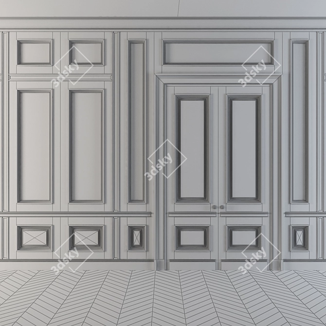 Versatile Wall Paneling for Modern Interiors 3D model image 3