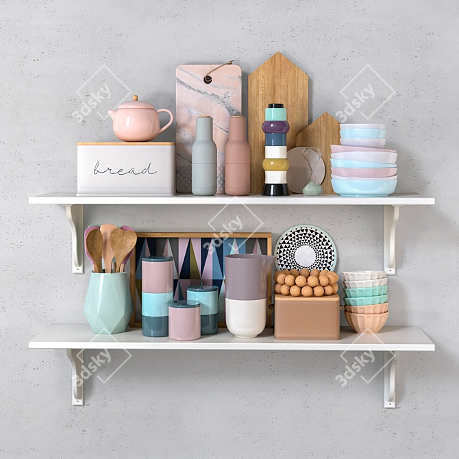 Versatile Kitchen Set: Organized and Stylish 3D model image 1