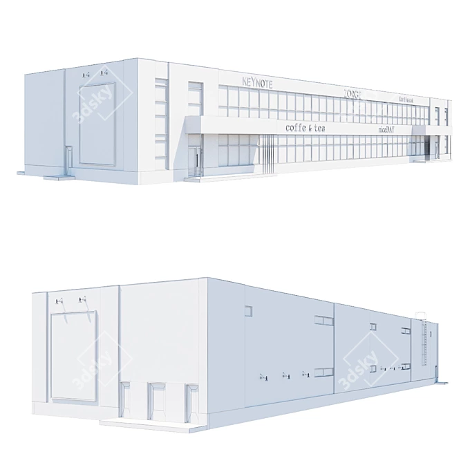 Double Deck Mini Shop 3D model image 3