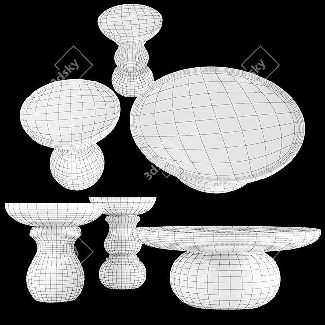 Roche BoBois Chess Tables: Elegant and Functional 3D model image 2