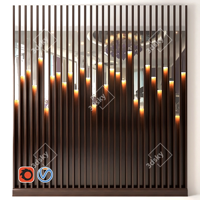 Modern Geometric Wall Decor 3D model image 1