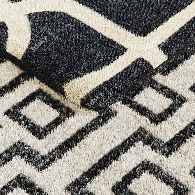 Luxury Fur Jaipur Rug 3D model image 3