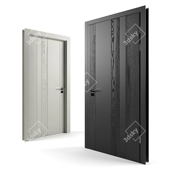 Agoprofil Twin Doors: Stylish and Functional 3D model image 1