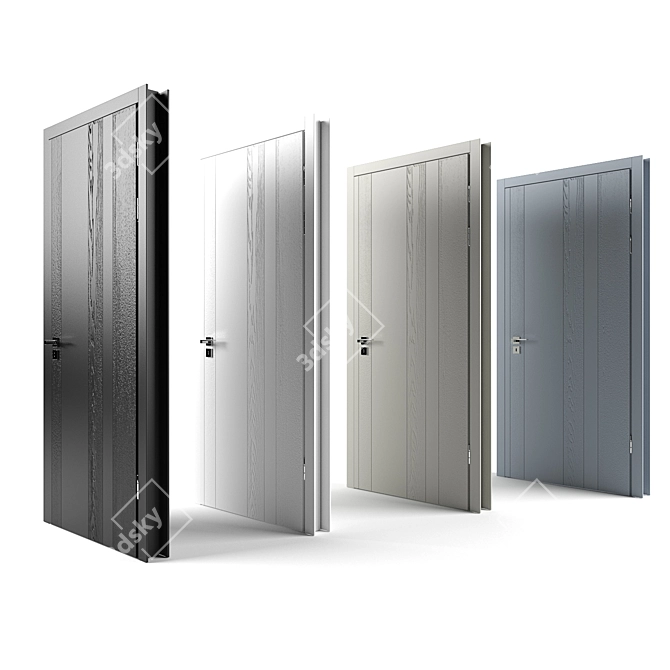 Agoprofil Twin Doors: Stylish and Functional 3D model image 2