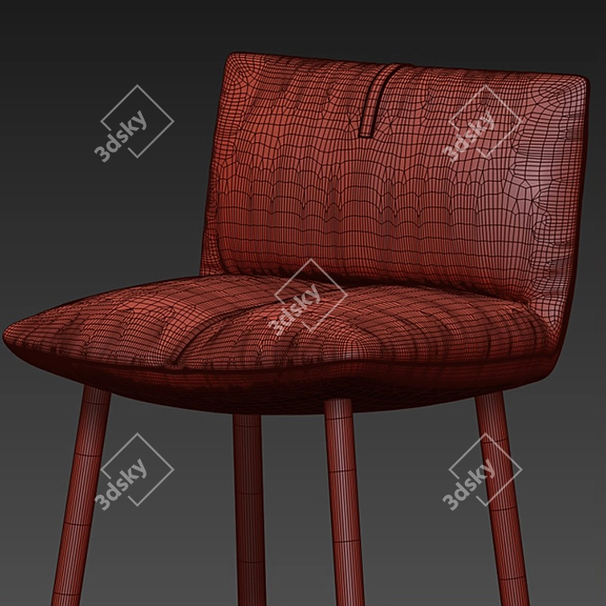 Bonaldo Pill Stool: Sleek, Stylish, Functional 3D model image 3