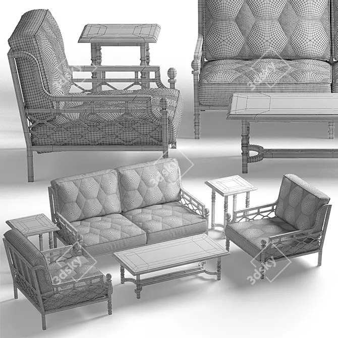 Essence Oasis Patio Set 3D model image 3