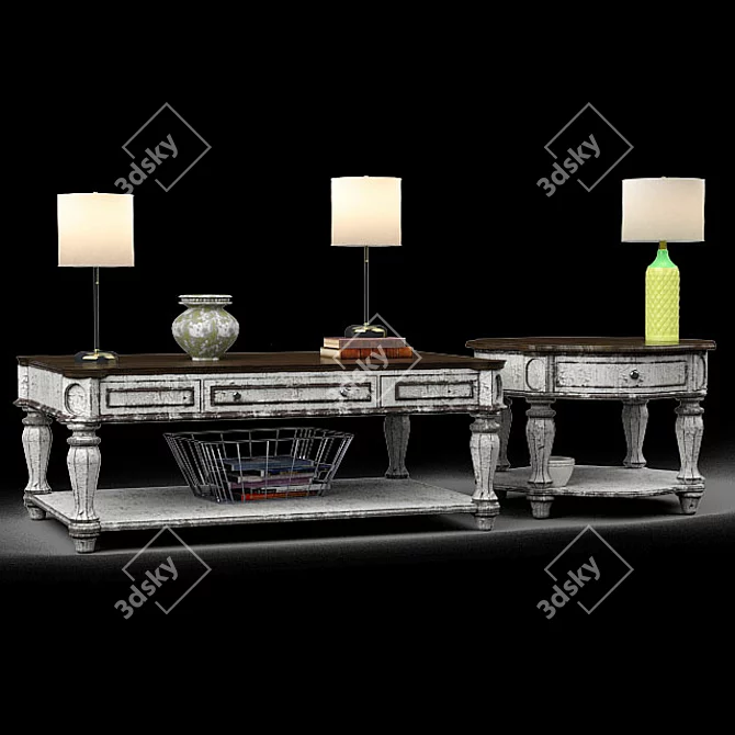 Modern Tavant Coffee Table 3D model image 1