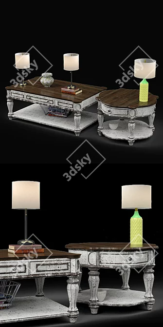 Modern Tavant Coffee Table 3D model image 2