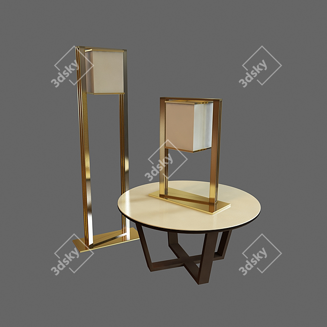 Elegant BIZZOTTO Lamp Set 3D model image 1