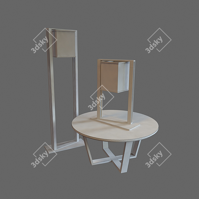 Elegant BIZZOTTO Lamp Set 3D model image 2