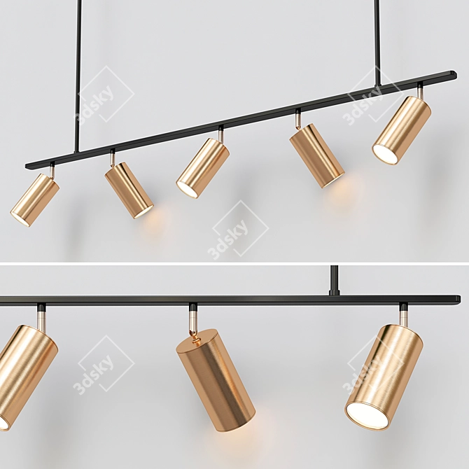 Sleek and Stylish Pendant 3D model image 1