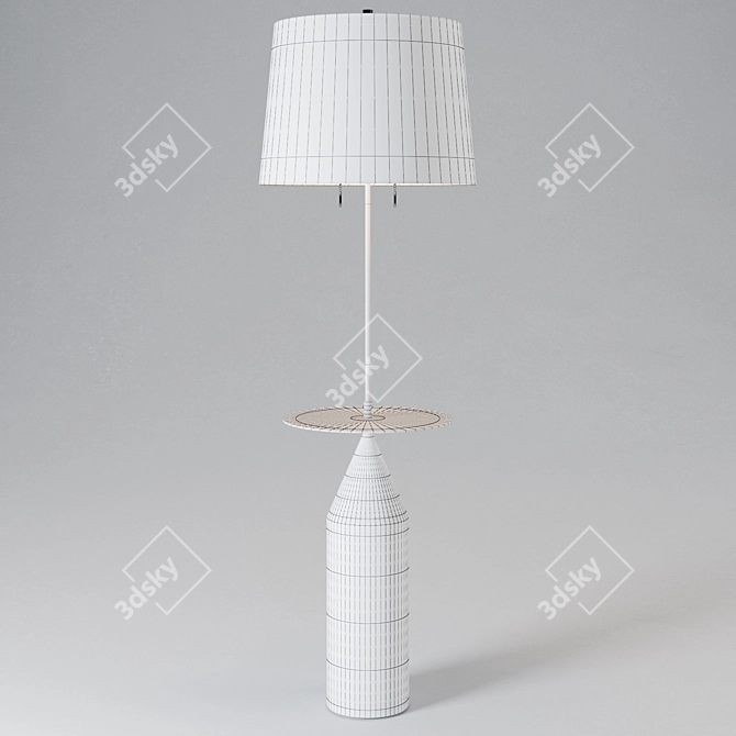 Zephyr Aged Iron Floor Lamp 3D model image 2