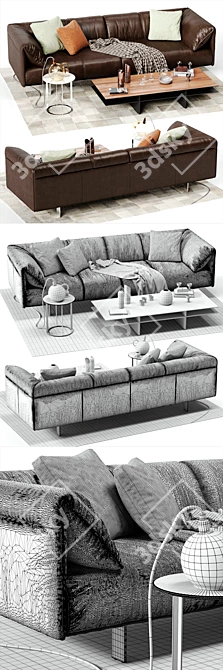 Modern Modloft Essex Sofa - Sleek and Stylish 3D model image 3