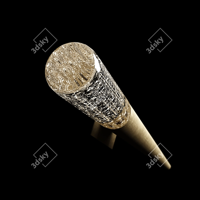 Majestic Aged Brass Scepter 3D model image 2