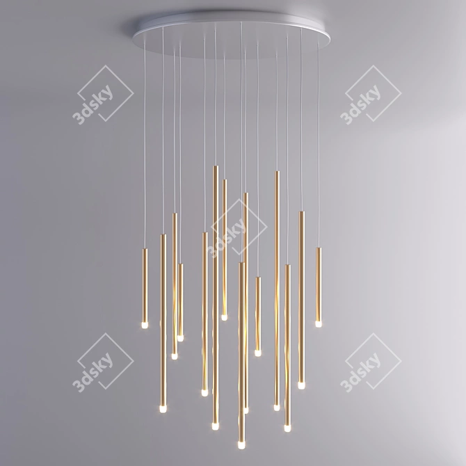 Nano Cluster Round Pendant Light 3D model image 1