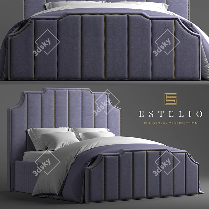 Estelio Sheraton Bed 3D model image 1