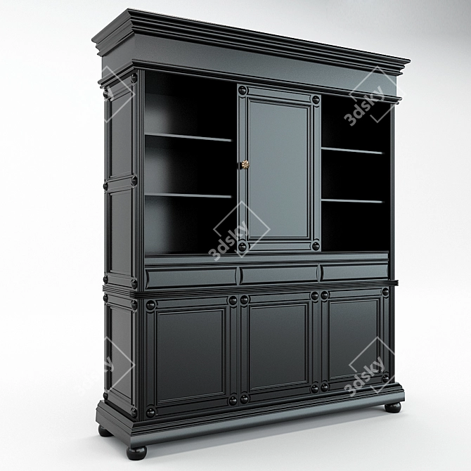 Sleek SBR Cabinet: Organize in Style 3D model image 1